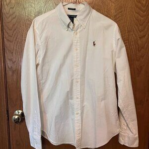 Ralph Lauren Classic Fit White Oxford Shirt- Size 10